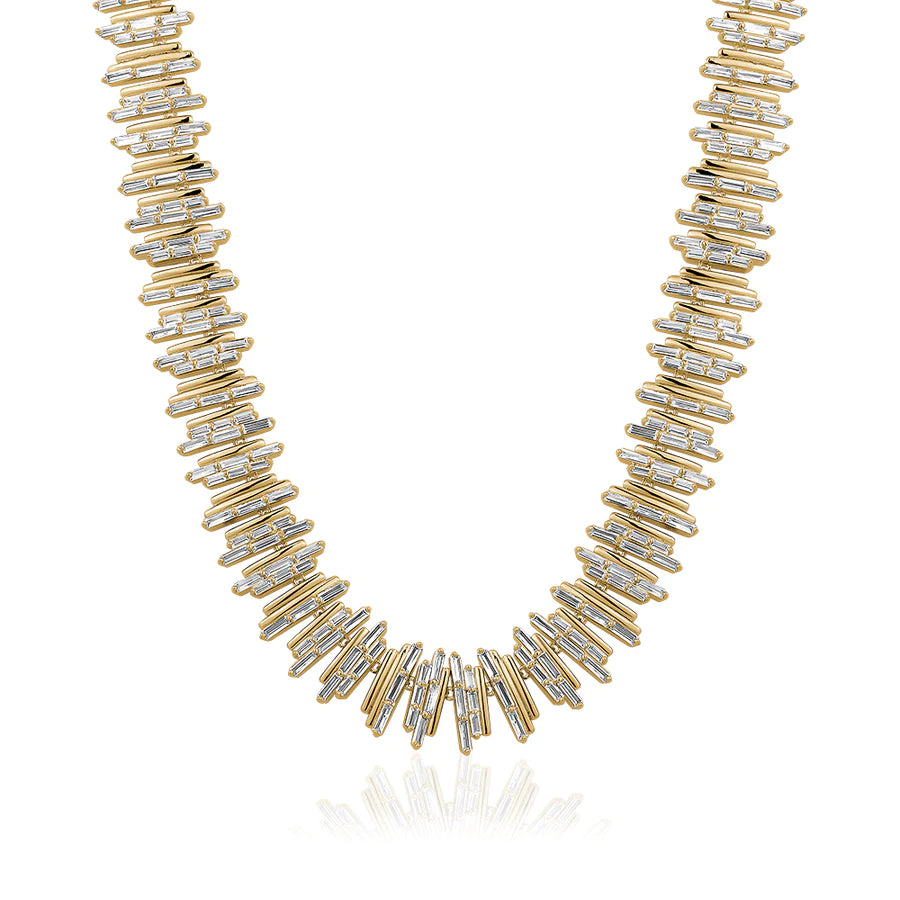 baguette collar necklace