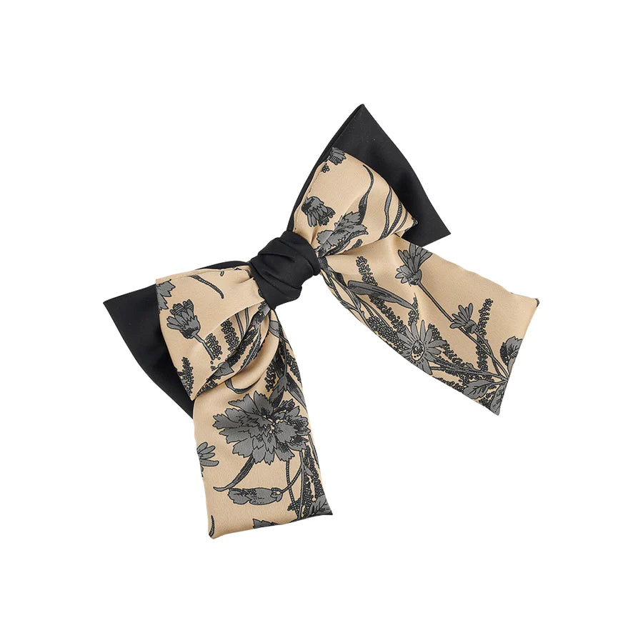 floral satin bow