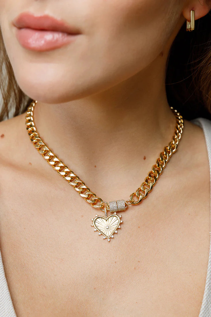 heart link necklace