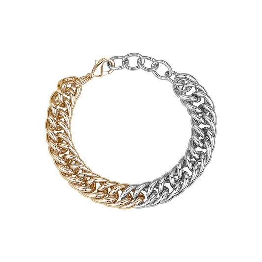 two tone gourmette bracelet